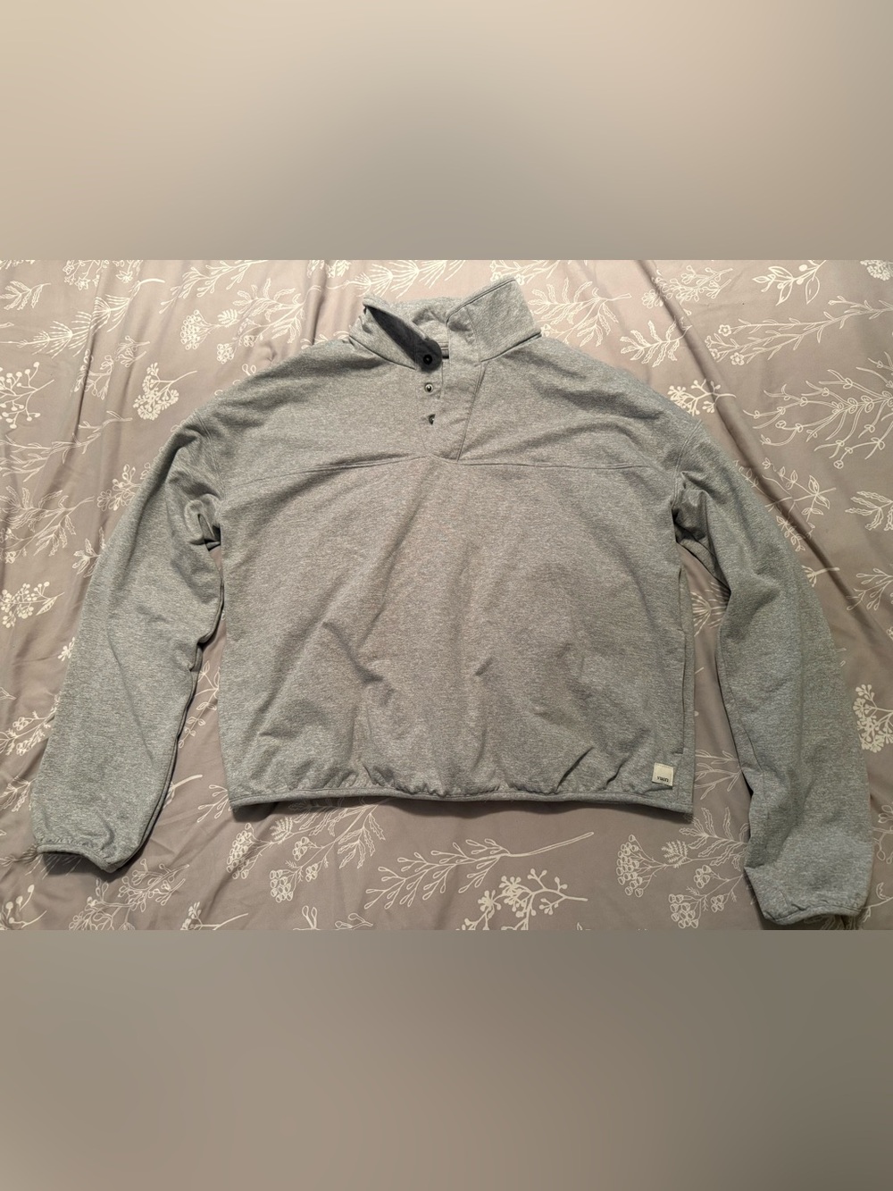 Vuori granite snap mock neck